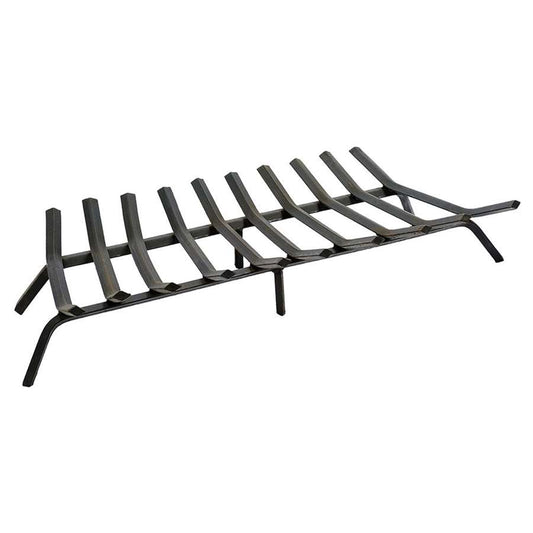 Minuteman International 36in Standard Fireplace Grate | Black Steel Hearth Log Holder | Living Room & Fireplace Accessory | Model FG6-36C