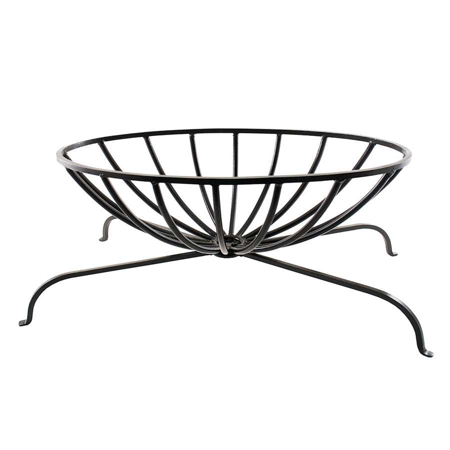 Minuteman International 29in Basket Grate | Black Steel Fireplace Log Holder | Living Room & Fireplace | 29 x 16 x 9 in | Model FGB-02