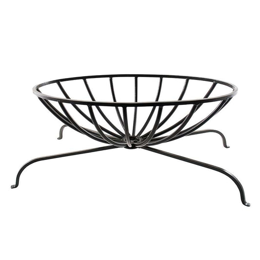Minuteman International 29in Basket Grate | Black Steel Fireplace Log Holder | Living Room & Fireplace | 29 x 16 x 9 in | Model FGB-02