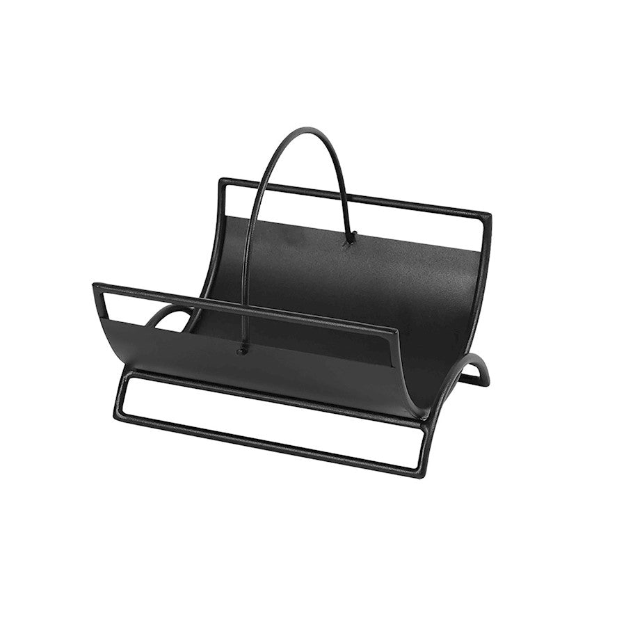 ACHLA Metropolis Fatwood Caddy | Wrought Iron Black Powder Coat | Fireplace & Hearth Accessory | 10 x 8 x 8 in | Model FWC-14