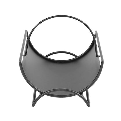 ACHLA Metropolis Fatwood Caddy | Wrought Iron Black Powder Coat | Fireplace & Hearth Accessory | 10 x 8 x 8 in | Model FWC-14