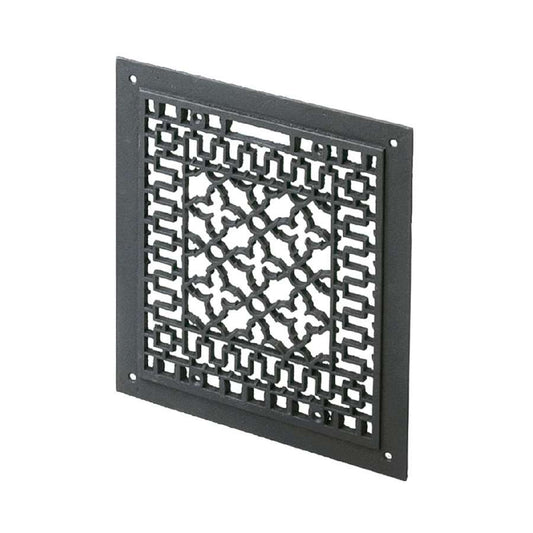Minuteman International Cast Iron Fireplace Grille 12x14 in | Traditional Black Cast Iron | Heat Circulation & Room-to-Room Airflow | Model JG-14