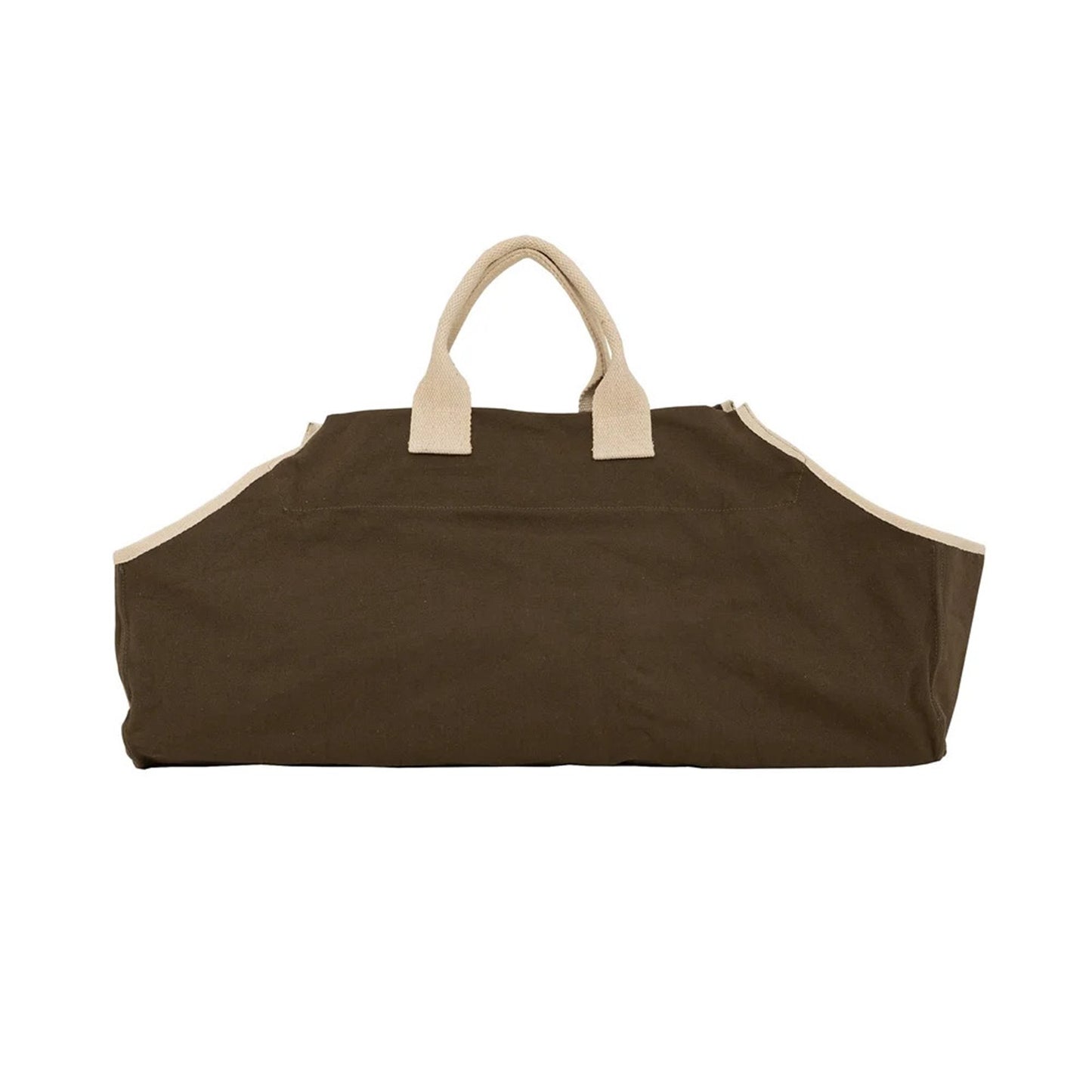 Minuteman International Canvas Log Carrier | Sage with Ivory Trim | Fireplace & Hearth Wood Transport | 35 x 21 in | Model LCR-26