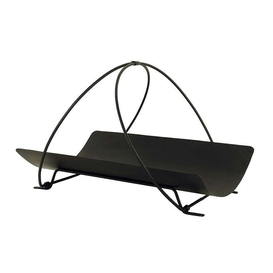 Minuteman International Petite Panier Log Basket | Wrought Iron Black Powder Coated | Fireplace Hearth & Wood Stove | 20 x 15 x 13.5 in | Model LCR-38