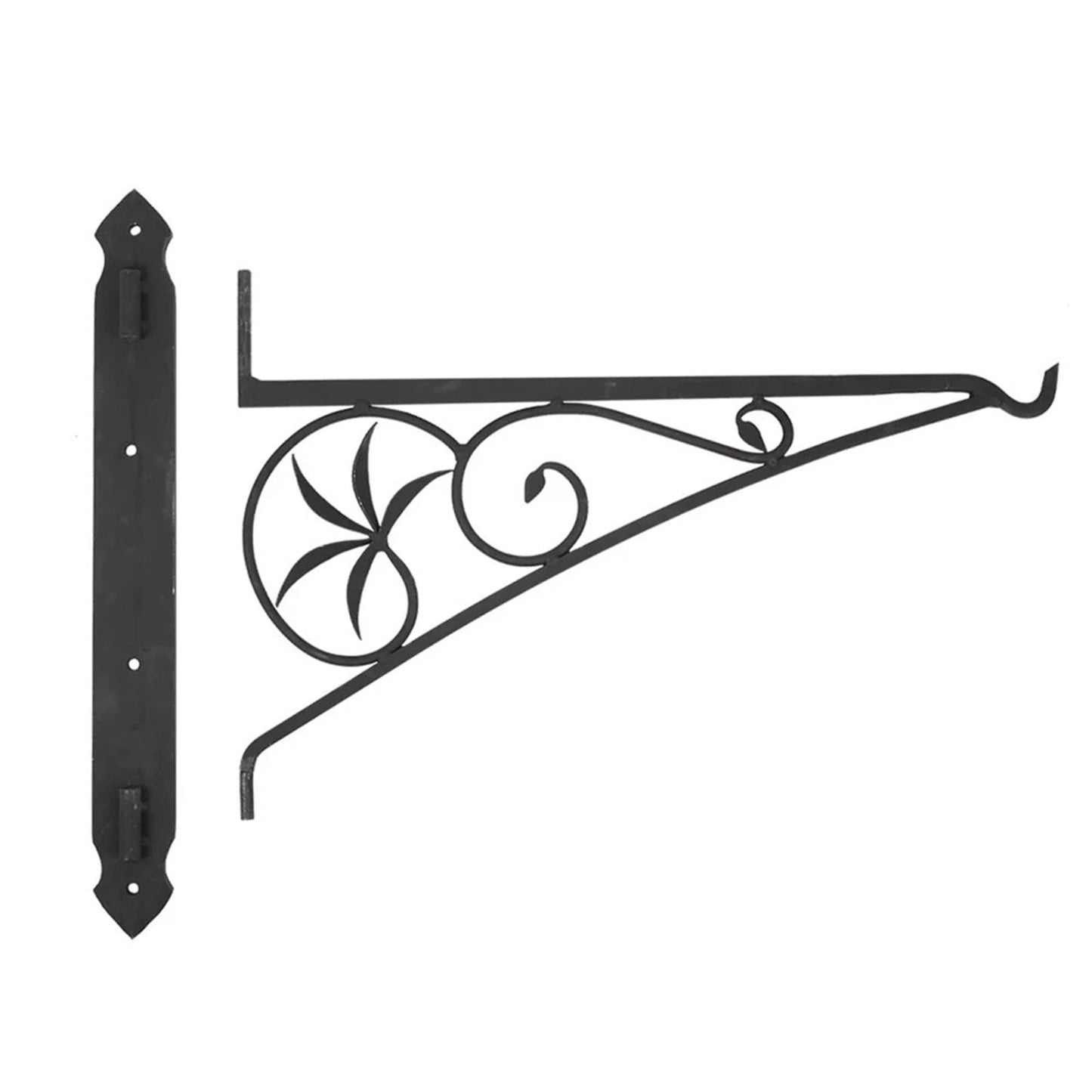 Minuteman International MC-24 24in Swivel Arm Fireplace Crane | Wrought Iron Black Powder Coated | Hearth Cooking & Kettle Hanger | Model MC-24