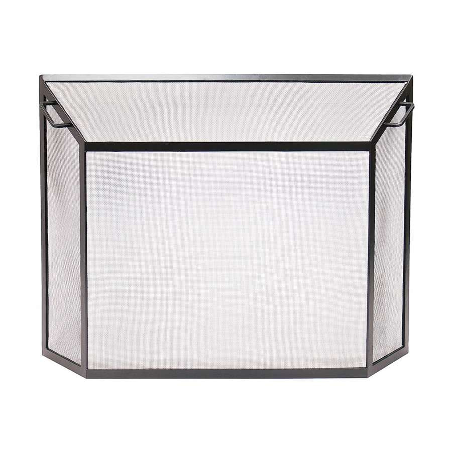Minuteman International Spark Guard Screen 39.5in W x 29.5in H | Graphite Wrought Iron Fireplace Screen | Living Room & Hearth Protection | Model S-54