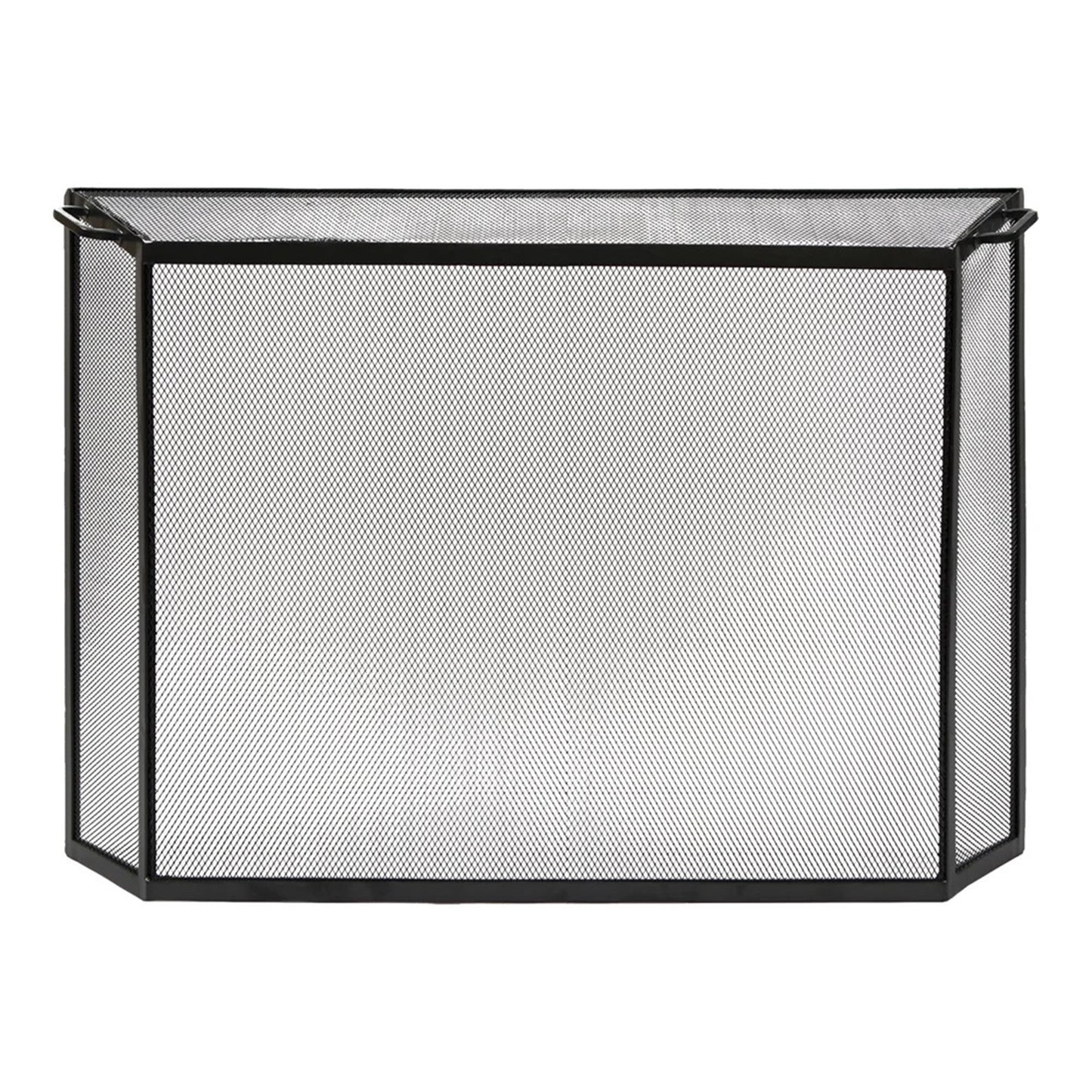 Minuteman International Spark Guard Screen 44in W x 33in H | Graphite Wrought Iron Fireplace Screen | Living Room & Hearth Protection | Model S-54L