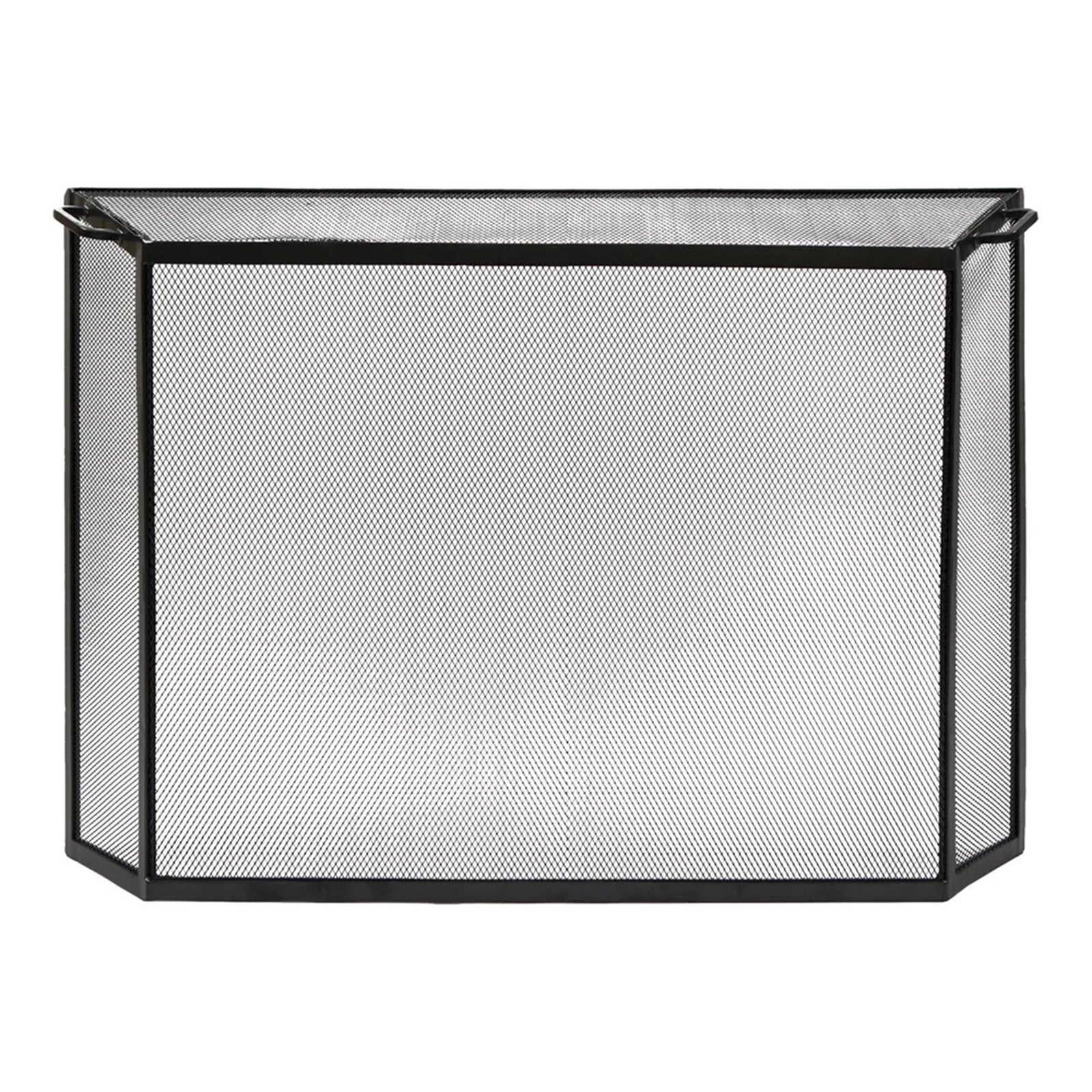 Minuteman International Spark Guard Screen 44in W x 33in H | Graphite Wrought Iron Fireplace Screen | Living Room & Hearth Protection | Model S-54L