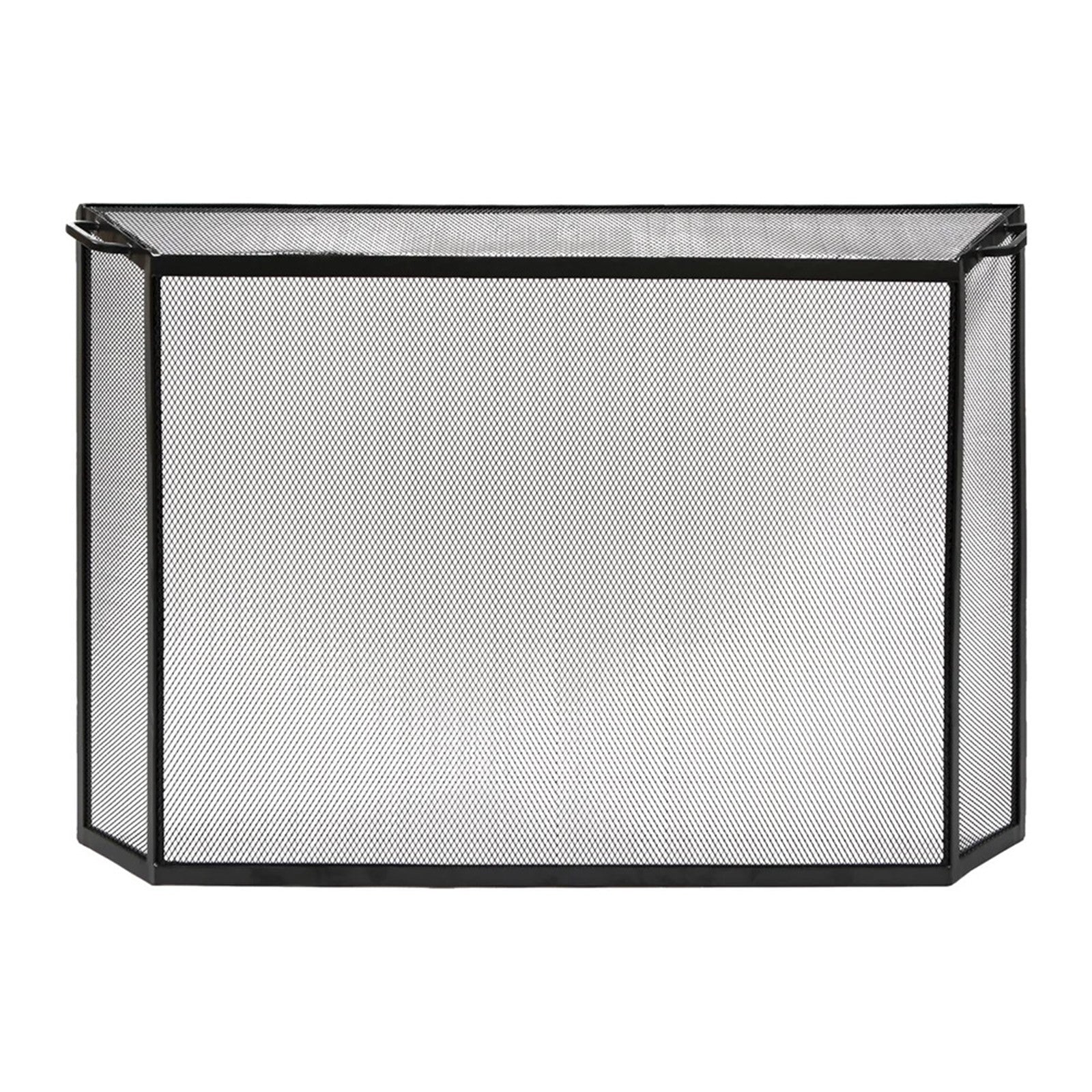 Minuteman International Spark Guard Screen 50in W x 36in H | Graphite Wrought Iron Fireplace Screen | Living Room & Hearth Protection | Model S-54XL