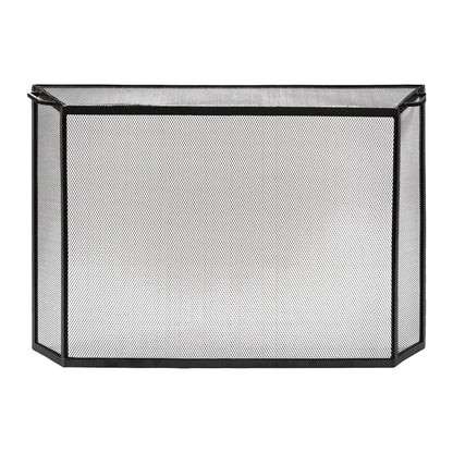 Minuteman International Spark Guard Screen 50in W x 36in H | Graphite Wrought Iron Fireplace Screen | Living Room & Hearth Protection | Model S-54XL