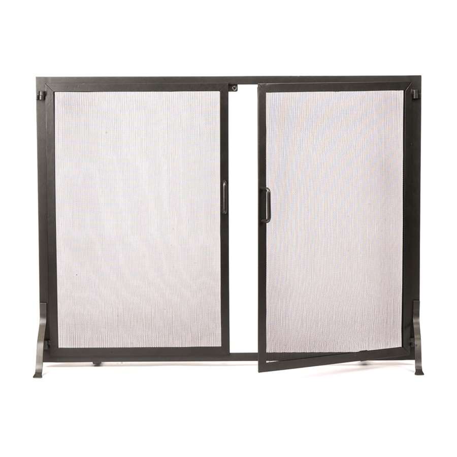 Minuteman International Classic Fireplace Screen with Doors | Graphite Wrought Iron | Living Room & Covered Patio | 38 x 5 x 30 in | Model S-63