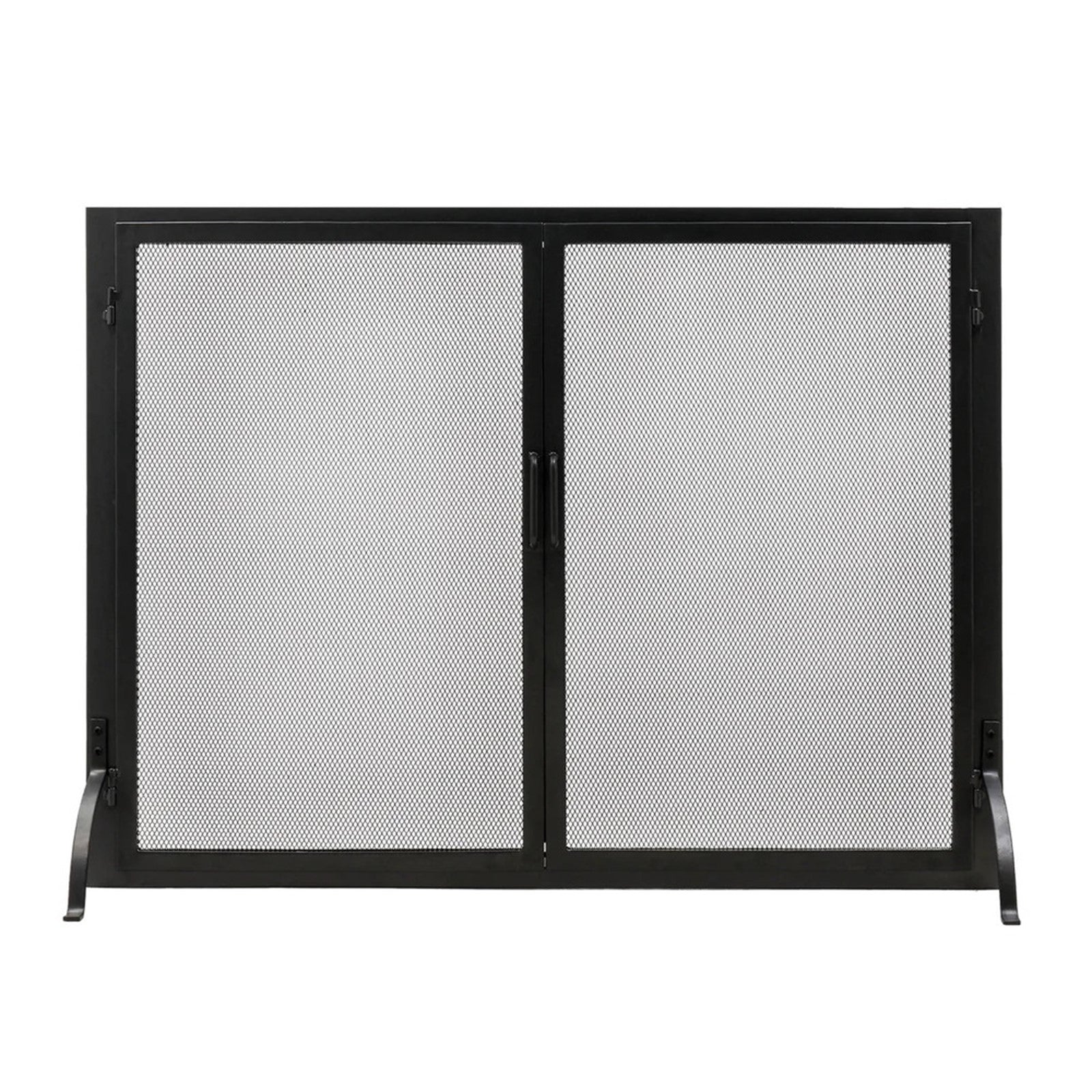 Minuteman International Classic Fireplace Screen with Doors 44in | Graphite Wrought Iron | Living Room & Covered Patio | 44 x 5 x 33 in | Model S-63L