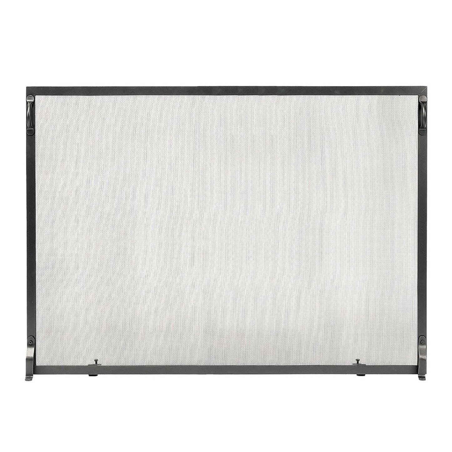 Minuteman International Plain By Design 50in x 36in Fireplace Screen | Black Wrought Iron Expanded Mesh | Living Room & Hearth Safety | Model SA-5036