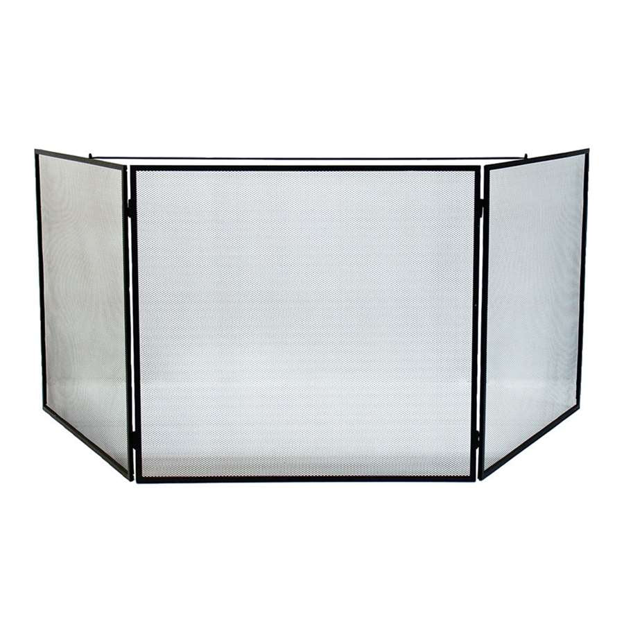 Minuteman International SCR-13 86in Wide 3-Panel Fireplace Screen | Wrought Iron Frame and Expanded Metal Mesh | Living Room & Hearth | Model SCR-13
