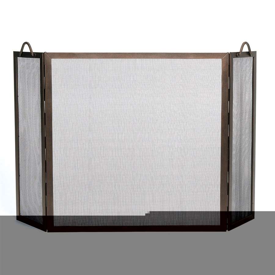 Minuteman International SS-31Z 52in Wrought Iron Fireplace Screen | Roman Bronze Powder-Coated Twisted Rope Handles | Living Room & | Model SS-31Z