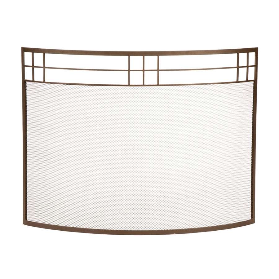 Minuteman International SS-36Z 39in Curved Fireplace Screen | Roman Bronze Wrought Iron | Living Room & Hearth Accent | Model SS-36Z