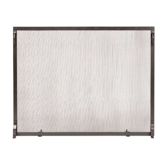 Minuteman International Colonial 38 x 30 in Fireplace Screen | Graphite Wrought Iron Flat Screen | Indoor & Outdoor Hearth Safety | Model SS-3830