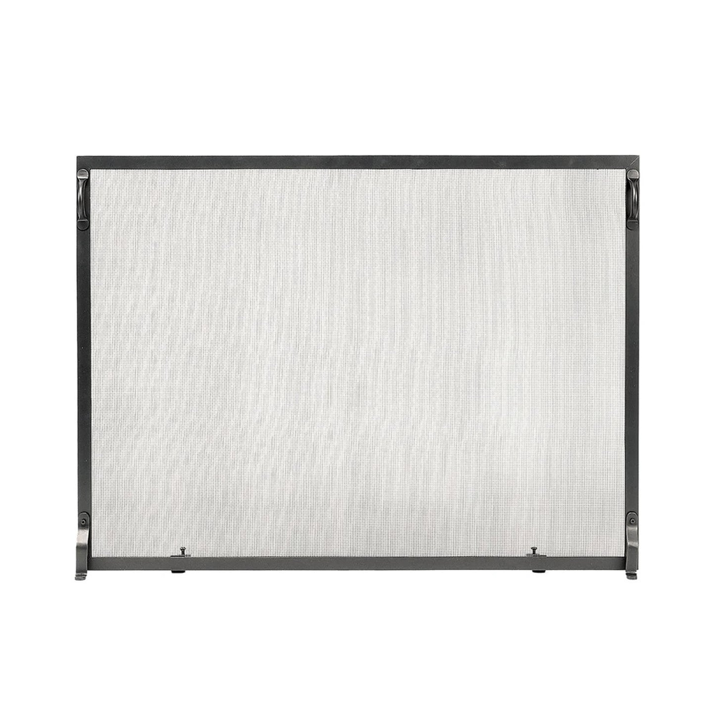 Minuteman International Colonial 44x33in Fireplace Screen | Graphite Wrought Iron Flat Screen | Living Room & Indoor-Outdoor Hearth | Model SS-4433