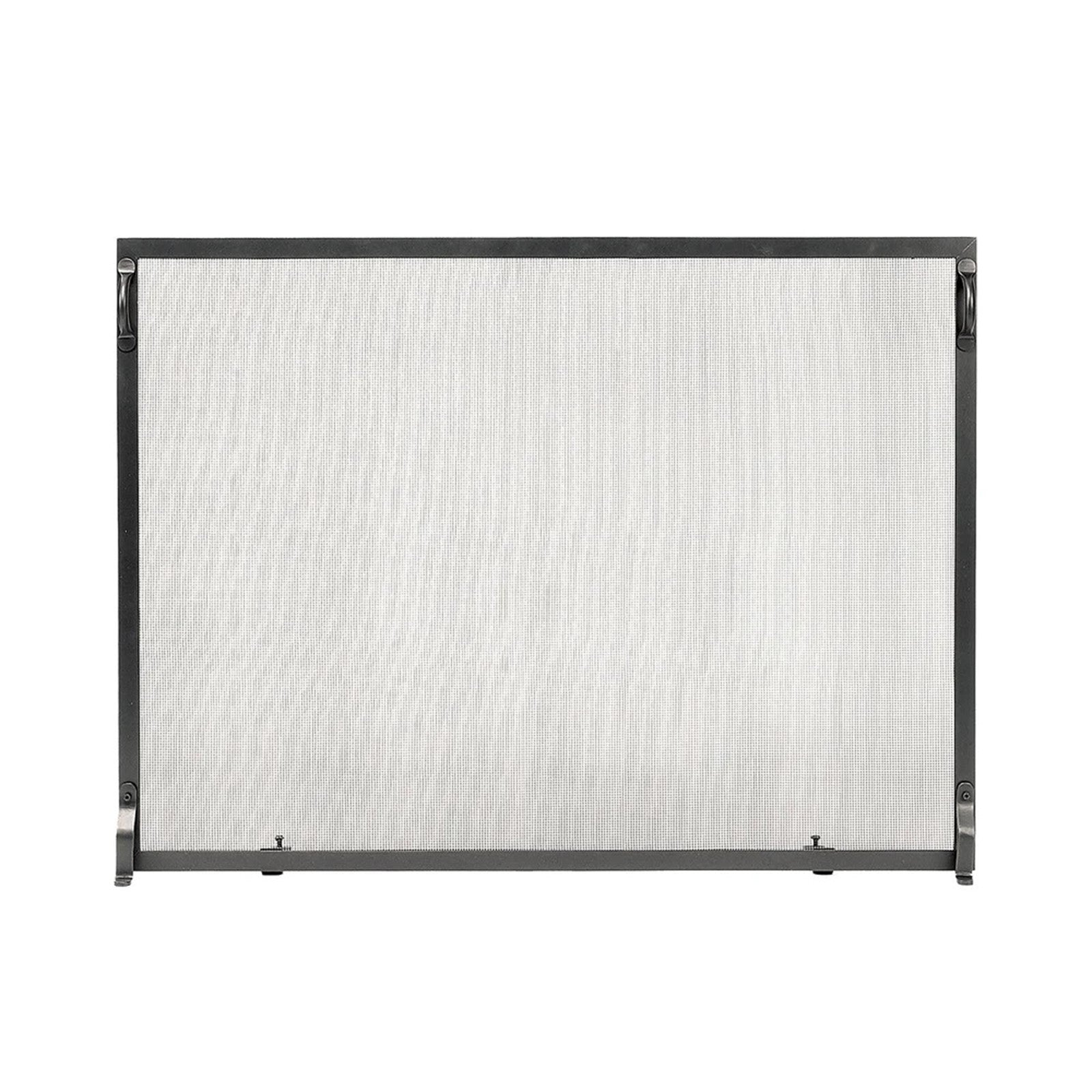 Minuteman International Colonial 44x33in Fireplace Screen | Graphite Wrought Iron Flat Screen | Living Room & Indoor-Outdoor Hearth | Model SS-4433