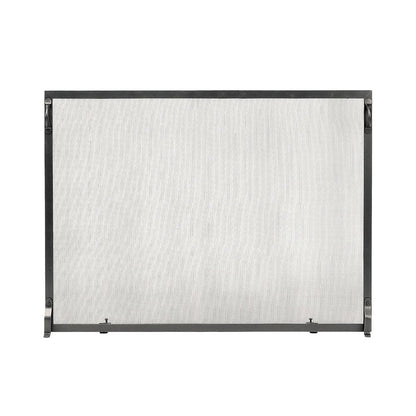 Minuteman International Colonial 44x33in Fireplace Screen | Graphite Wrought Iron Flat Screen | Living Room & Indoor-Outdoor Hearth | Model SS-4433