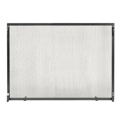 Minuteman International Colonial 50in x 36in Fireplace Screen | Graphite Wrought Iron Flat Screen | Living Room & Indoor-Outdoor | Model SS-5036