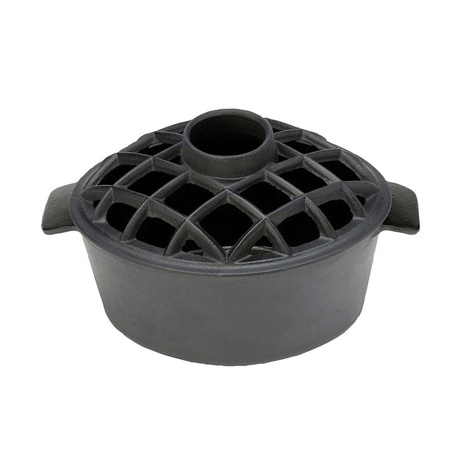Minuteman International 2.2 Qt Enamel Steamer | Lattice Top Cast Iron with Blue/Black Finish | Stovetop & Kitchen Decor | Model T-50-BB