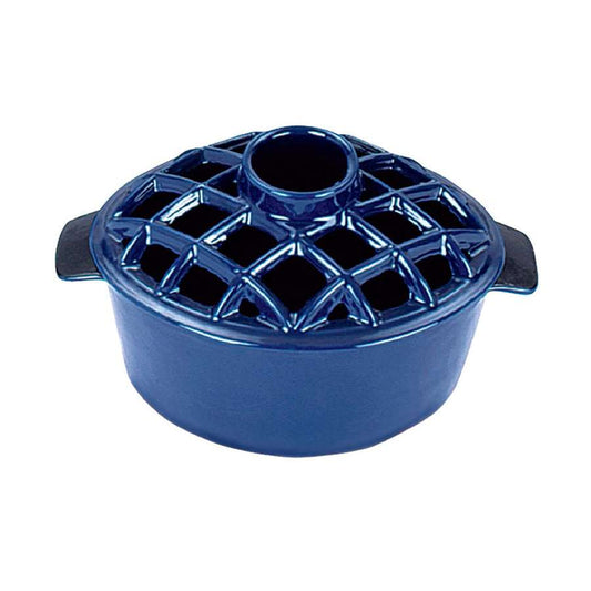 Minuteman International T-50-BL 2.2 Qt Enamel Steamer | Cast Iron with Blue Porcelain Finish | Stovetop & Kitchen Decor | Model T-50-BL