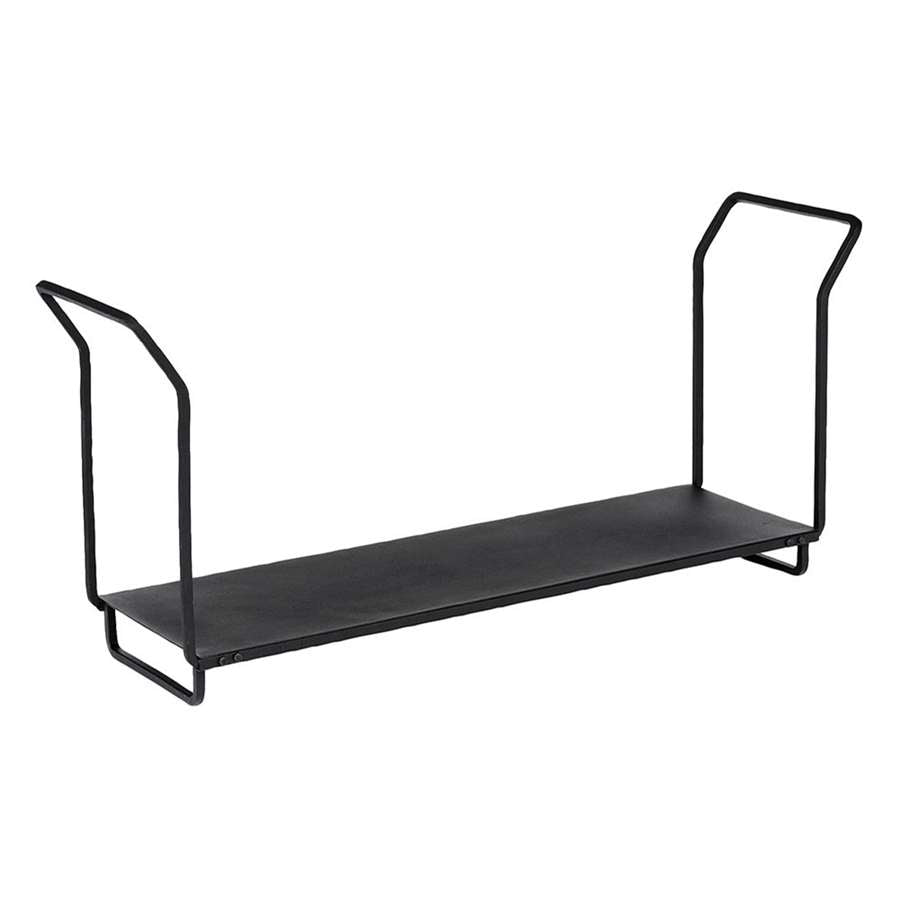 Minuteman International WDH-36 36in Wrought Iron Log Rack | Black Powder Coat | Indoor & Outdoor Firewood Storage | Model WDH-36
