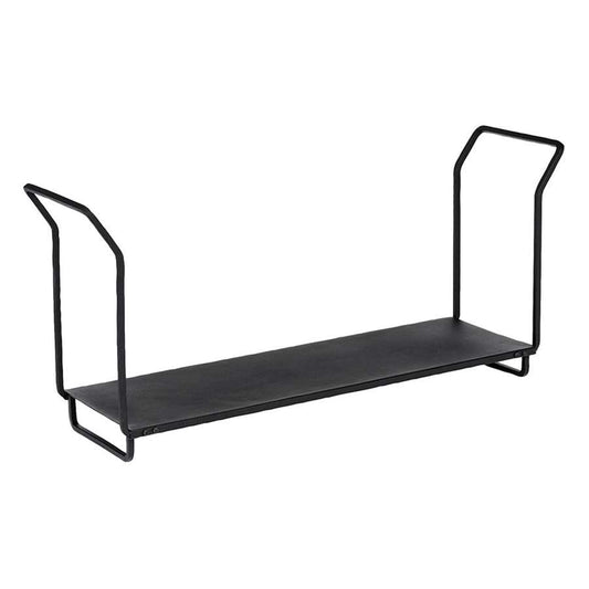 Minuteman International WDH-36 36in Wrought Iron Log Rack | Black Powder Coat | Indoor & Outdoor Firewood Storage | Model WDH-36