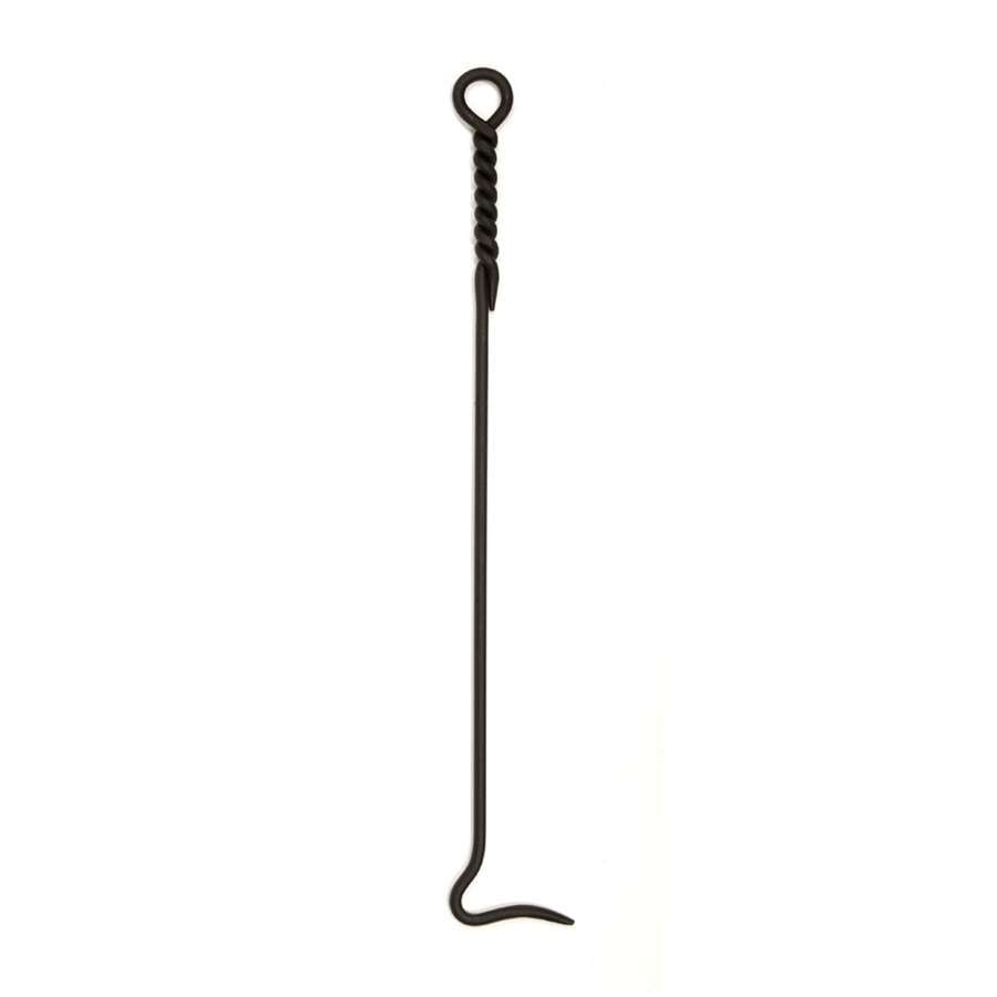 Minuteman International Standard Rope Design Poker 28in L | Wrought Iron Black Powder Coated | Indoor & Outdoor Fireplace Tool | 28 in | Model WR-02P