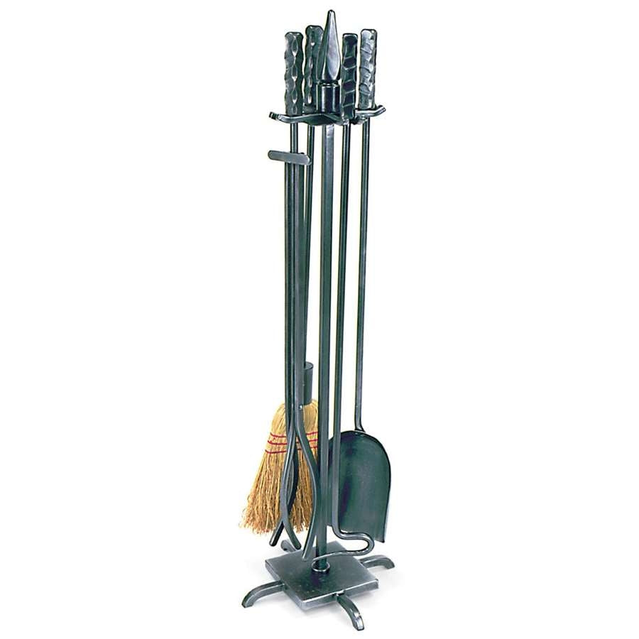 Minuteman International Wright Design Fireplace Toolset 32in | Traditional Graphite Wrought Iron | Living Room & Hearthside | Model WR-16