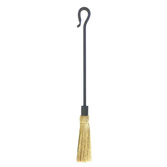 Minuteman International Shepherd's Hook Brush 28in | Wrought Iron Graphite Coated | Fireplace & Hearth Cleaning Tool | 28 in H | Model WR-21B