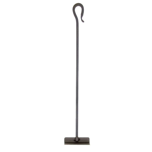 Minuteman International Shepherd's Hook Hoe 28in | Wrought Iron Graphite Powder Coated | Fireplace & Hearth Tool | 4 x 1.5 x 28 in | Model WR-21H