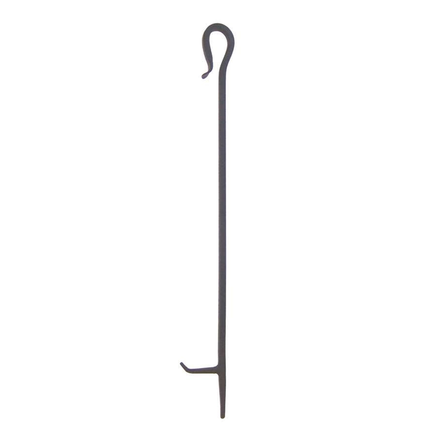 Minuteman International Shepherd's Hook Poker 28in | Wrought Iron Graphite Powder Coated | Indoor & Outdoor Fireplace Tool | 28 in H | Model WR-21P