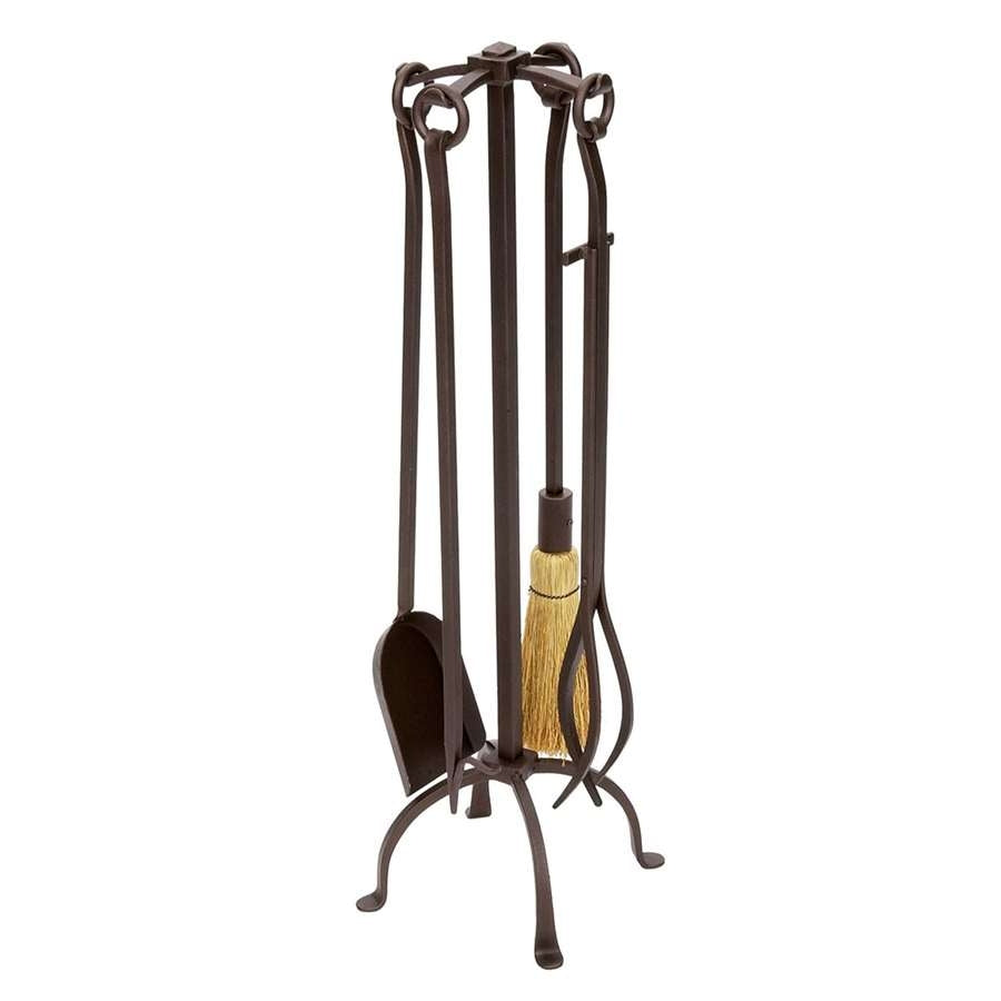 Minuteman International English Country Fireplace Tool Set | Roman Bronze Wrought Iron | Living Room & Hearth | 9 x 9 x 32 in | Model WR-26Z