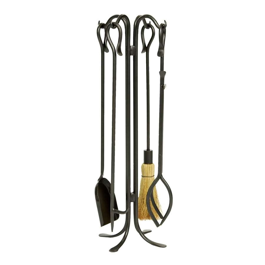 Minuteman International WR-27 Hearth Hooks Tool Set | Graphite Wrought Iron Fireplace Tools | Living Room & Hearthside | 9 x 9 x 31 in | Model WR-27