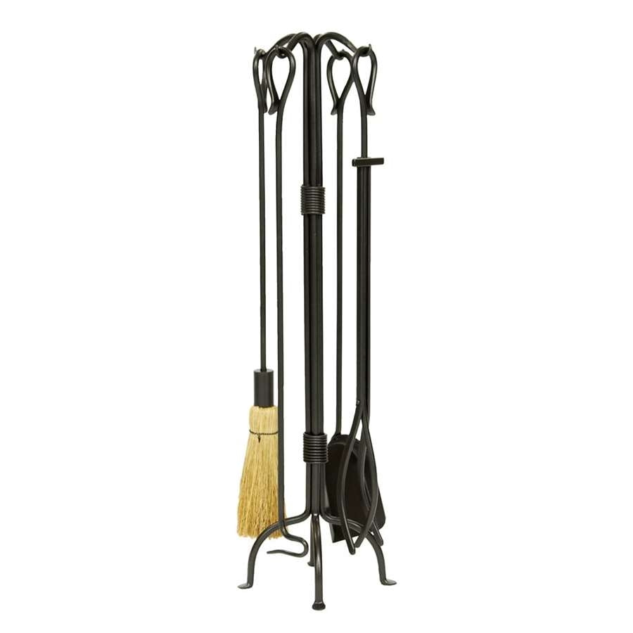 Minuteman International Country Classic Fireplace Tool Set | Graphite Wrought Iron | Hearth & Living Room | 9 x 9 x 33 in | Model WR-28
