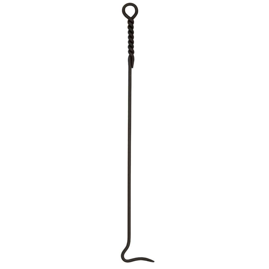 Minuteman International WRL-02P 36in Extra Long Rope Design Poker | Black Wrought Iron Fireplace Tool | Indoor & Outdoor Hearth | Model WRL-02P
