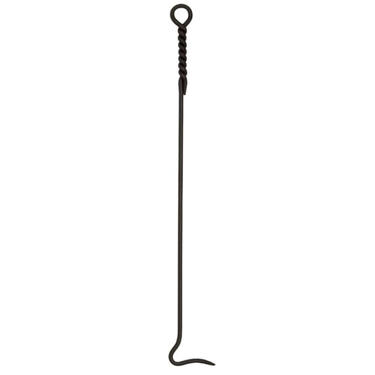 Minuteman International WRL-02P 36in Extra Long Rope Design Poker | Black Wrought Iron Fireplace Tool | Indoor & Outdoor Hearth | Model WRL-02P