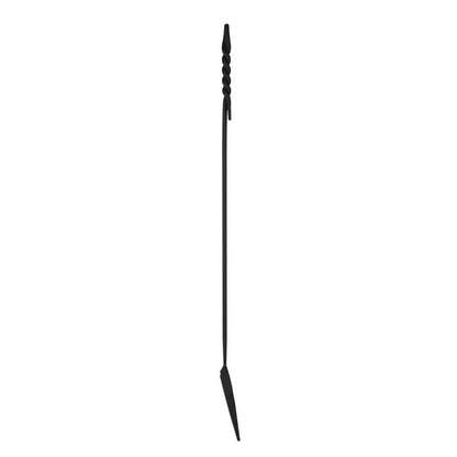 Minuteman International WRL-02S 36in Extra Long Rope Design Shovel | Black Powder Coated Wrought Iron | Fireplace & Hearth Tool | Model WRL-02S