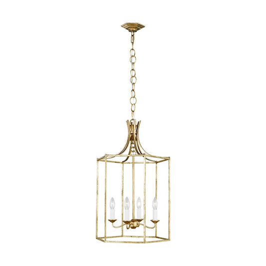 Visual Comfort Studio Bantry House 4 Light Med Lantern, Ant Gild - AC1014ADB