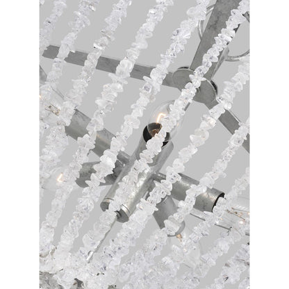 5 Light Small Chandelier, Sa Light Mist