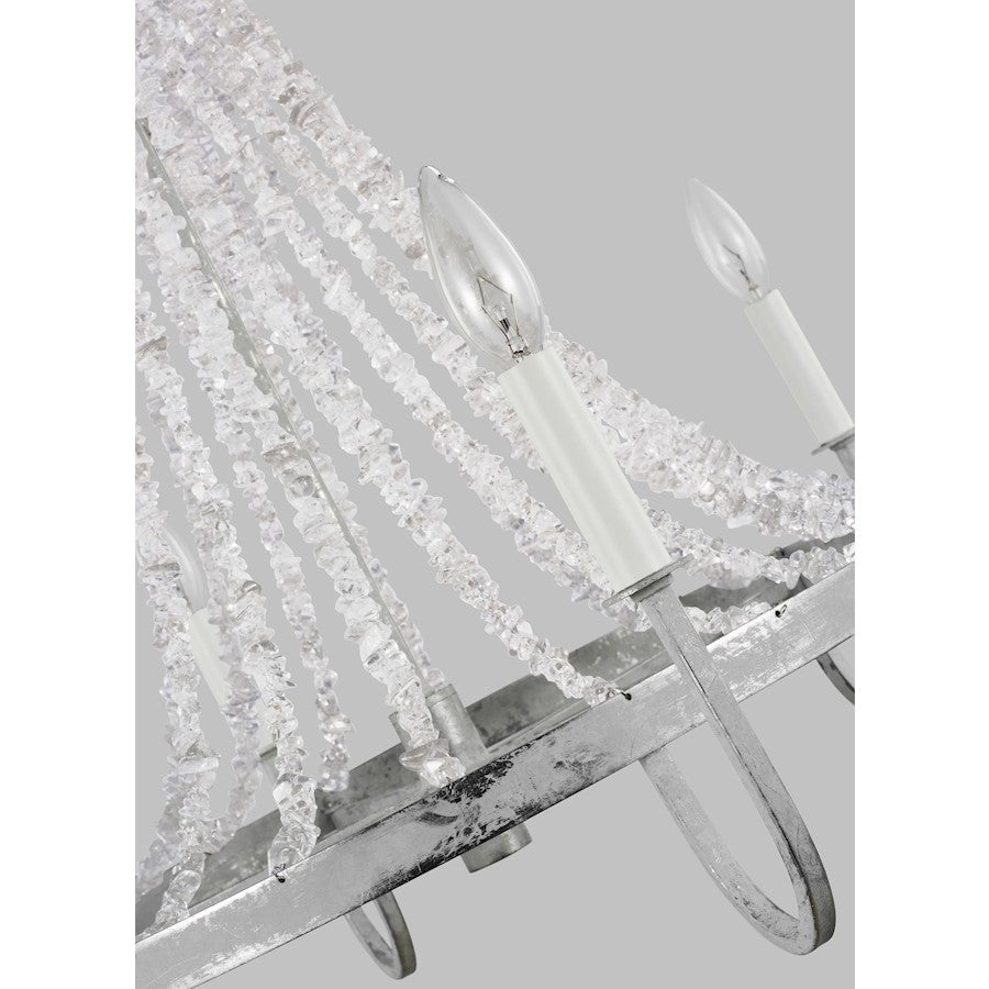 6 Light Medium Chandelier, Sa Light Mist