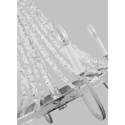 6 Light Medium Chandelier, Sa Light Mist