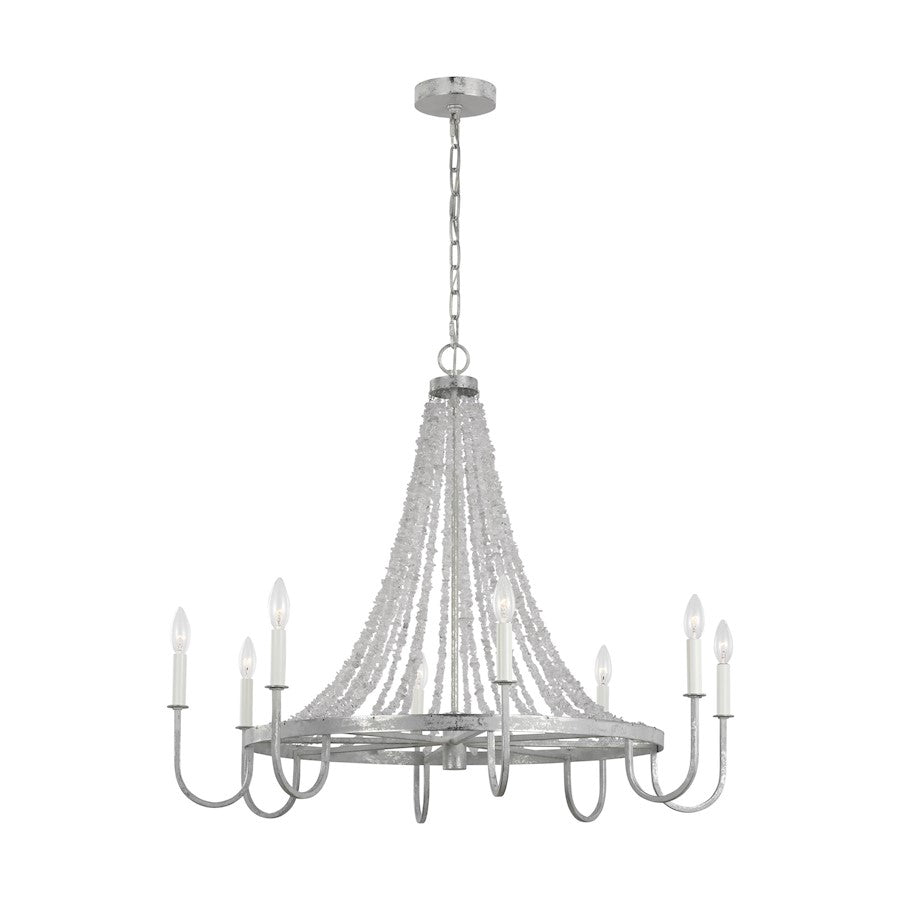 8 Light Large Chandelier, Sa Light Mist