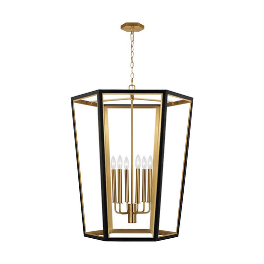 Visual Comfort Studio Curt 6 Light Large Lantern, Midnight Black - AC1106MBKBBS