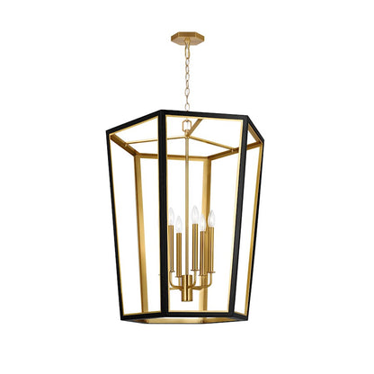 6 Light Large Lantern, Midnight Black