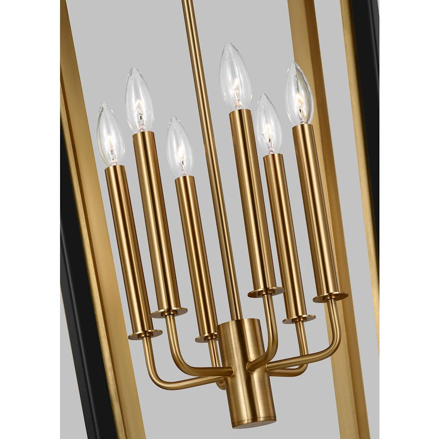 6 Light Large Lantern, Midnight Black