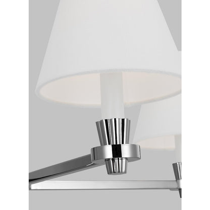 4-Light Medium Chandelier, Nickel