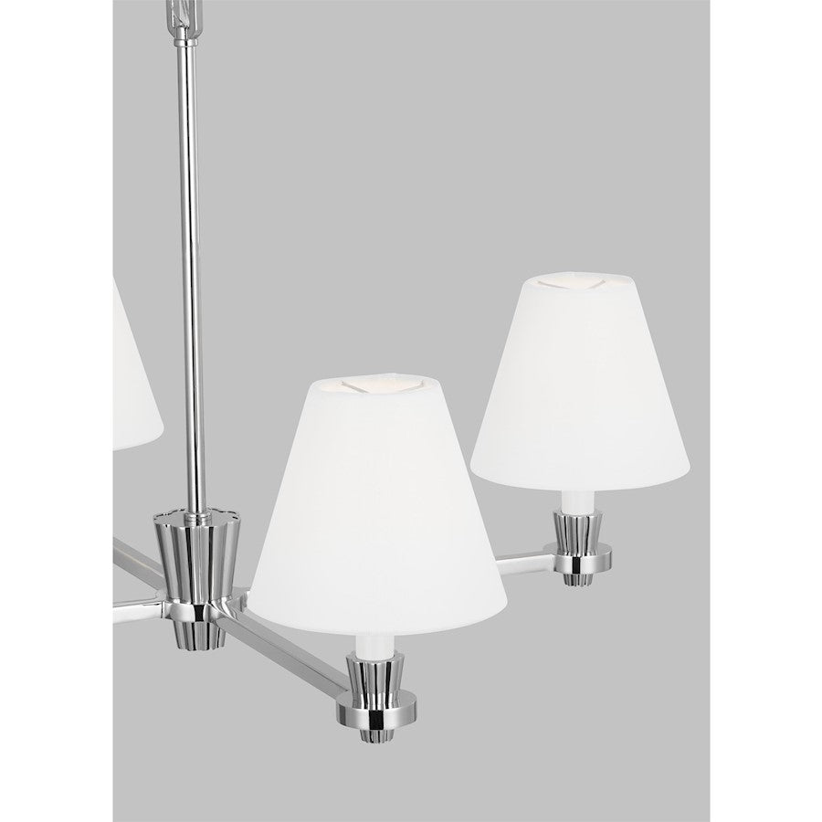 4-Light Medium Chandelier, Nickel